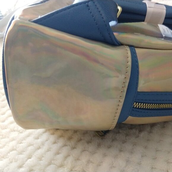 Loungefly NWT Earidescent Gold Sequin Backpack Disney Parks 50th Anniversary - Picture 5 of 10